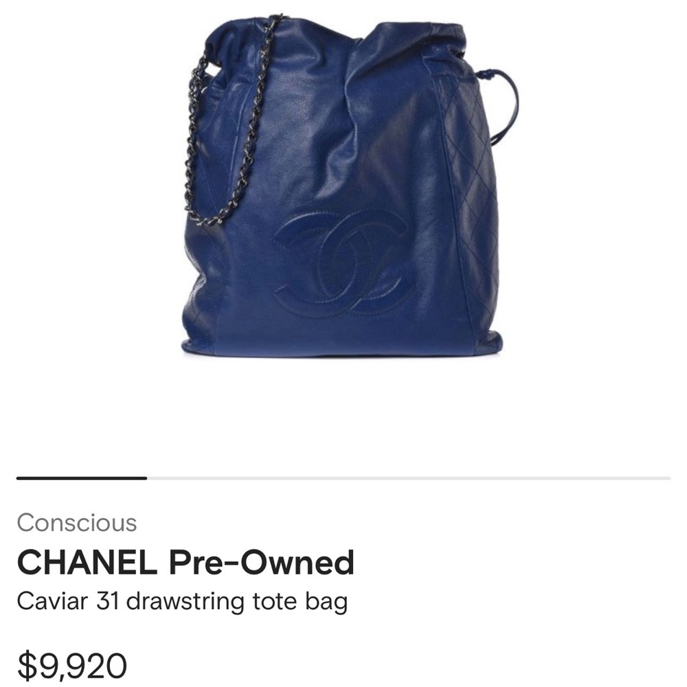 Chanel Blue Leather Women's Bag - Picture 13 of 13